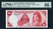 10 Dollars Cayman Islands (ND-1972) Pick-3 GEM UNC PMG 66 EPQ -