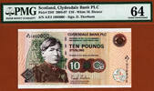 10 Pounds Scotland Serial 1000000 (One Million) Pick-226f Ch UNC PMG 64 -