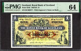 Pound Royal Bank of SCOTLAND One 1st February 1961 Pick-324b CH UNC PMG 64 -