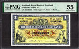 Pound Royal Bank of SCOTLAND One 1st March 1962 Pick-324b About UNC PMG 55 -