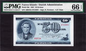 50 Kronur Faeroe Islands Pick-20c GEM UNC PMG 66 EPQ -