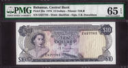 Bahamas 10 Dollars Bahamas QEII Pick-38a GEM UNC PMG 65 EPQ -