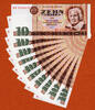 Germany 10 Mark East Germany (DDR) 10 Consecutive Pick-28b 1971 UNC -