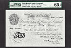 UK (Great Britain) 5 Pounds Great Britain England LONDON Pick-343 B264 GEM UNC PMG 65 EPQ -