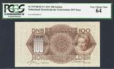 Netherlands 100 Gulden Netherlands Pick-82 Ch UNC PCGS 64 Rare ! -