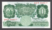 UK (Great Britain) Pound Great Britain One 1955-60 STAR / REPLACEMENT S07T Pick-369c* Original AUNC -