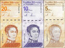 Venezuela 3 Pieces 5, 10 & 20 DIGITALES Bolivares 2021 UNC -