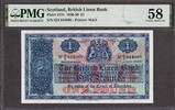 UK (Great Britain) Pound Scotland One 17th April 1950 Pick-157c About UNC PMG 58 -
