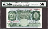 UK (Great Britain) Pound England One 1929-34 B.G. Catterns Series R67 Pick-363b About UNC PMG 58 -