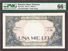 Romania 1000 Lei Romania Pick-52a Serial # 0018 GEM UNC PMG 66 EPQ -