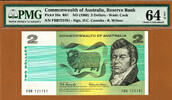 Australia Australia $2 Coombs/Wilson ND Pick-38a Ch UNC PMG 64 EPQ -
