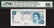 UK (Great Britain) 50 NEW Pence Isle of Man QEII ND Pick-28b GEM UNC PMG 66 EPQ -