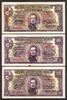 10 Pesos Uruguay 3 Different Signature Variety Series C Pick-37c Circulated -