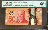 Canada Canada Polymer $50 Wilkins/Macklem 2012 BC-72c GME P-109c SUP GEM UNC PMG 68 EPQ -