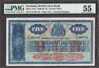 UK (Great Britain) 5 Pounds Scotland British Linen Bank 14th May 1954 Pick-161b About UNC PMG 55 -