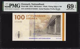 Denmark 100 Kroner Denmark Pick-66b SUPERB GEM UNC PMG 69 EPQ -