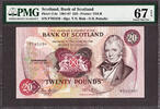 20 Pounds Scotland 6th Jan Pick-114e SUPERB GEM UNC PMG 67 EPQ TOP GRADE ! -