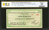 Pound Kiribati / Fanning Island One (Australian) ND SB-1541a1 PCGS VF 35 -