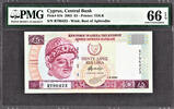 Cyprus 5 Pounds Cyprus Pick-61b GEM UNC PMG 66 EPQ -