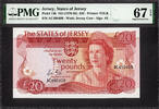 UK (Great Britain) 20 Pounds Jersey QEII Pick-14b ND SUPERB GEM UNC PMG 67 EPQ -