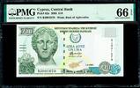 Cyprus 10 Pounds Cyprus Pick-62e GEM UNC PMG 66 EPQ -