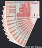 Zimbabwe Zimbabwe 10 Consecutive 20 Trillion Dollars Series AA Pick-89 Uncirculated -