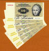 Denmark 10 Kroner Denmark 5 Consecutive Prefix B5 Pick-48g UNC -