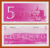 Canada Canada 2000 Local Currency TORONTO Dollars $5 UNC -