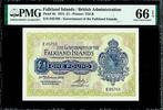 Pound Falkland Islands QEII One Pick-8b GEM UNC PMG 66 EPQ -