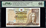 UK (Great Britain) 10 Pounds Scotland Pick-348 GEM UNC PMG 66 EPQ -