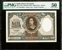 Spain 1000 Pesetas Spain 1940 (ND 1943) Serial A0010454 Pick-120a About UNC PMG 50 -