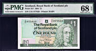 Pound Scotland One Pick-357 Superb GEM UNC PMG 68 EPQ HIGHEST GRADED ! -