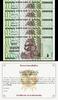 Zimbabwe Zimbabwe 5 x 50 Trillion Pick-90 2008-AA 100% AUTHENTIC UV Passed with C.O.A UNC -
