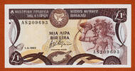 Cyprus Pound Cyprus One Pick-53c UNC -