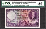 Pound Commercial Bank of Scotland One Pick-S332 About UNC PMG 50 -