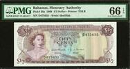 Bahamas 1/2 Dollar Bahamas QEII Pick-26a GEM UNC PMG 66 EPQ -