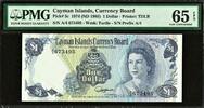 One Dollar Cayman Islands 1974 (ND 1985) A/4 Pick-5c GEM UNC PMG 65 EPQ -