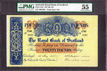 Scotland 20 Pounds1st May 1957 Pick-319c AUNC PMG 55 TOP GRADE ! -