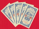 China Cent China - Taiwan 5 Consecutive 1949 One Cent Pick-1946 UNC -