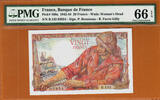 France 20 Francs France Pick-100a GEM UNC PMG 66 EPQ -