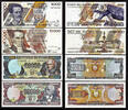 50000 Sucres Ecuador Set 4 PCS 5000, 10000, 20000 P-127, 128, 129, 130 UNC -