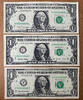 USA One Dollar Federal Reserve SET of 3 1988-2006 MATCHING LOW Serial 00000868 UNC -
