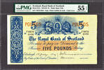 5 Pounds Scotland 1st July 1947 Pick-317c About UNC PMG 55 EPQ (TOP GRADE) -