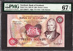 20 Pounds Scotland 9th June 1982 Pick-114e SUPERB GEM UNC PMG 67 EPQ TOP GRADE ! -