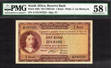 South Africa South Africa One Rand 1962-65 Pick-102b About UNC PMG 58 EPQ -