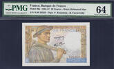 France 10 Francs France Pick-99e Dated 13-1-1944 Ch UNC PMG 64 -