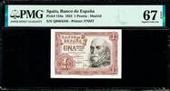 Spain Peseta Spain One Pick-144a SUPERB GEM UNC PMG 67 EPQ -