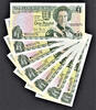 UK (Great Britain) Pound Jersey 7 One ND (2000) Same MATCHING LOW Serial 000075 Pick-26 UNC -