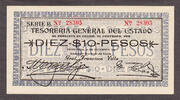 Mexico 10 Pesos Mexico 1913 P-S555a Crisp AUNC -
