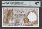 France 100 Francs France Pick-94 SUPERB GEM UNC PMG 67 EPQ -